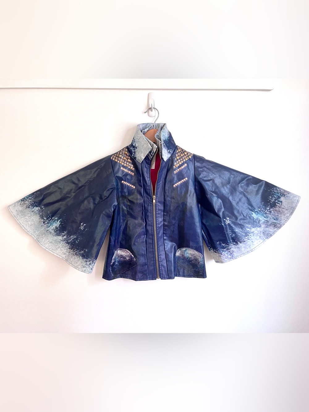Kids Disney Descendants Evie Faux Leather Jacket, Girls Size 5/6 Costume